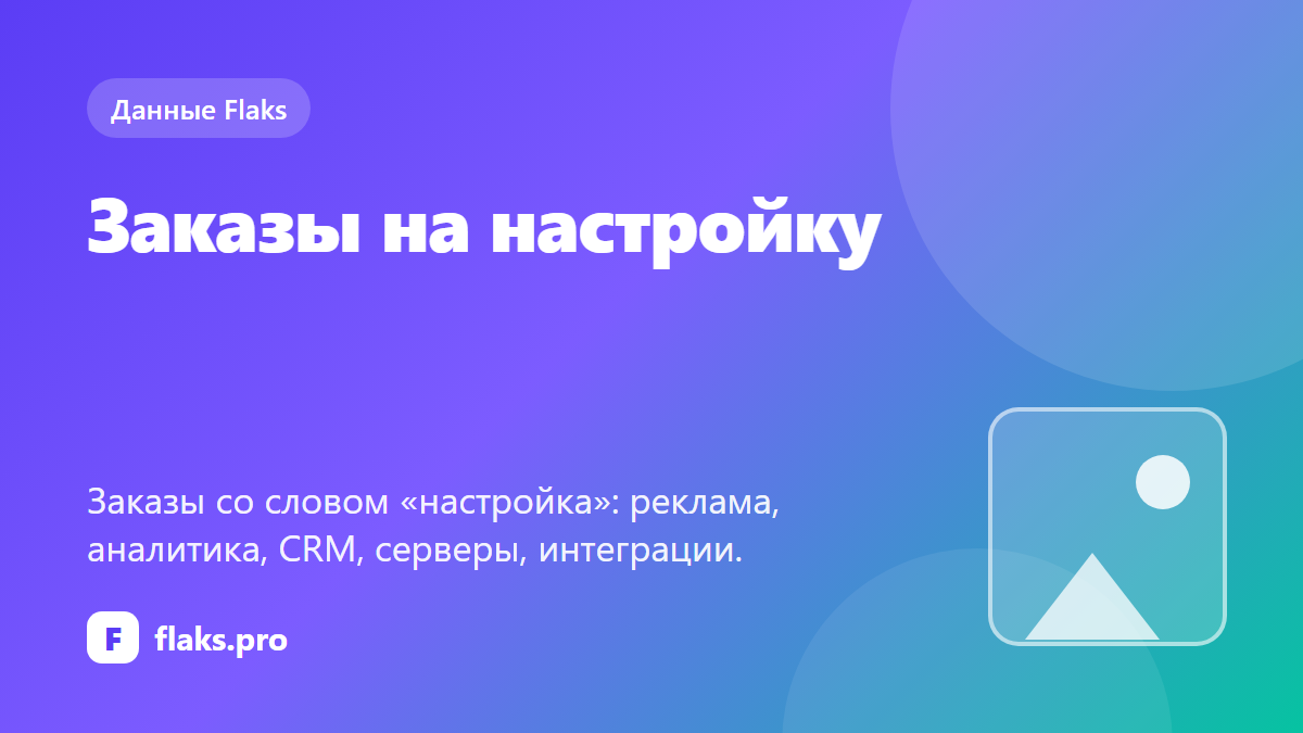 Заказы на настройку: что входит и сколько платят — по данным Flaks